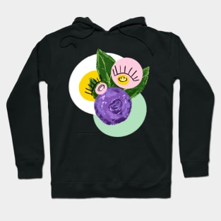 blueberry on the round Hoodie